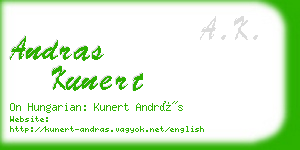 andras kunert business card